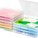 IRIS USA Fits 12" x 12" Paper, 10-Pack Thin Portable Plastic Scrapbook Paper Storage Cases Organizers with Built-in Handle for Art and Craft Supplies, Office Document, Stationery, Photo - Clear