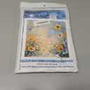 51buyoutgo 11CT Stamped Cross Stitch Kits for Adults - 12x12 in Embroidery Kit with Funny Easy Washable Flower Pattern, Pre Printed Fabric, Fit for DIY Home Decor, Mom Gifts & Stress Relief