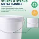 Tioncy 10 Pcs 2 Gallon Plastic Bucket with Lid Heavy Duty 2 Gallon Bucket Pail with Lid Handle for Storage Container Home Household Cleaning (White)