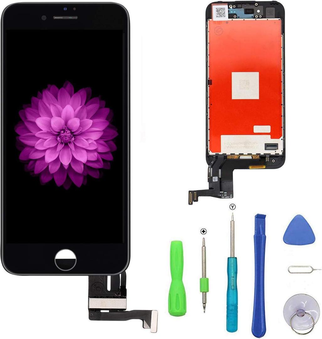 Compatible with iPhone 7 Plus Screen Replacement Black5.5, LCD Display & Touch Screen Digitizer Frame Assembly Set with 3D Touch Free Repair Tools