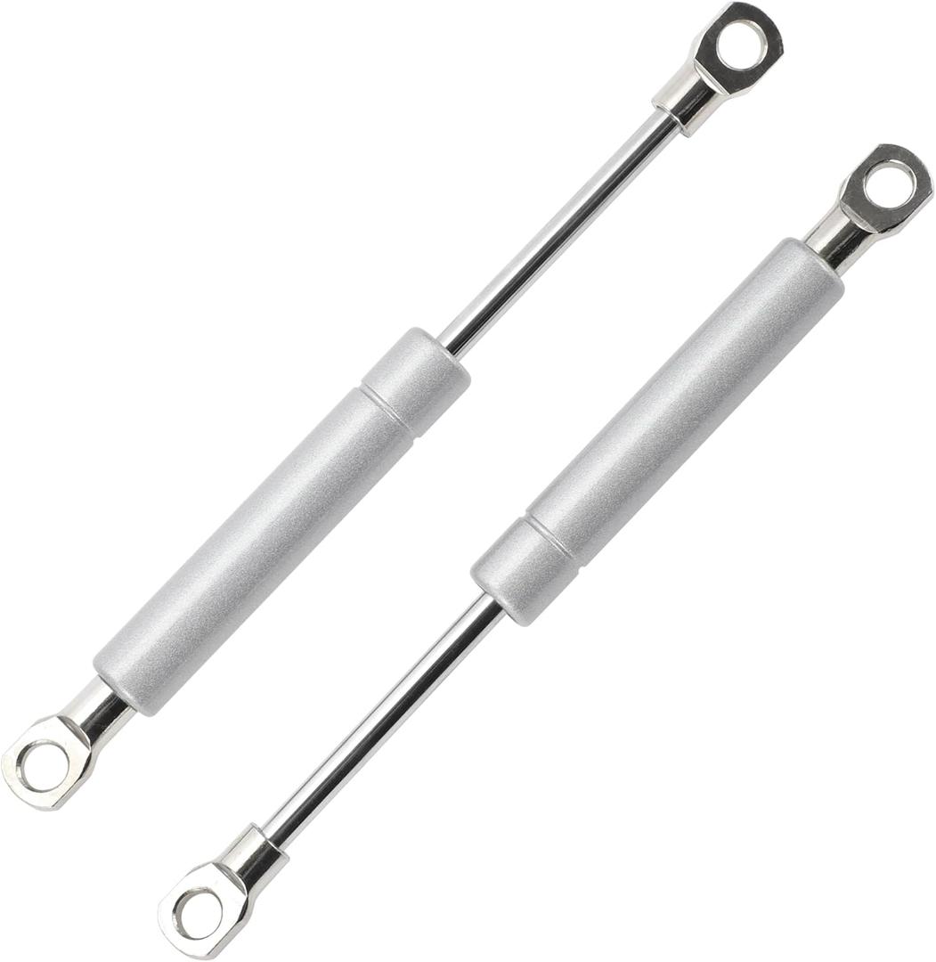 Motoforti 7inch/180mm 10Ib/45N/4.5kg Gas Struts Gas Spring for Kitchen Cabinet Door Cover Storage Box Toolbox Cover Lid Silver Tone 2Pcs