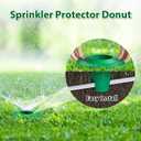 10 Pcs Sprinkler Head Protector, Plastic Sprinkler Donut Guards for Lawns, Sprinklers Guards with 2 Grooves for Protects Sprinklers Head and Water Pipe