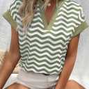 2 x SHEWIN Womens Shirts Ladies Tops and Blouses Short Sleeve V Neck T Shirts Womens Spring Fashion 2025 (S)