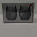 Table Tops Gallery  2 Piece Gray Snowflake Stemless Wine Glass Set