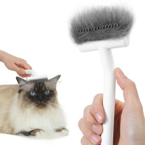 aumuca Cat Brush for Long Haired Cats, Dog Brush for Shedding Grooming Small Medium Dogs, Deshedding Dog Brush Dematting Comb for Dogs Remove Loose and Matted Fur, Pet Grooming Undercoat Rake, White aumuca Cat Brush for Long Haired Cats, Dog Brush for Shedding Grooming Small Medium Dogs, Deshedding Dog Brush Dematting Comb for Dogs Remove Loose and Matted Fur, Pet Grooming Undercoat Rake, White
