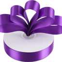 5 x MEEDEE Purple Ribbon 1 Inch Purple Satin Ribbon Lux Double Faced Satin Ribbons by 50 Yards Polyester Wrapping Ribbons for Crafts, Weddings, Flower Bouquet, Holiday Decorating