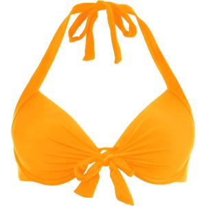 Ocean Blues Women's Push Up Bikini Top Halter Swimsuit Top (Orange, L)