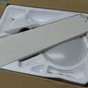 42" RGB Ceiling Fan with Light, Music Sync Smart Fan with Alexa/Google/App Control, Low Profile Flush Mount, 6-Speed Quiet DC Motor, 4 CCT Dimmable Lighting for Bedroom Living Room, White