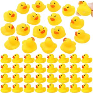 Rubber Duck 50 Pack Mini Rubber Ducky Float Ducks Baby Bath Toy, Great for Jeep Ducking, Shower, Birthday Party, Carnival Game Gift(1.6"x 1.5" x 1.2") Rubber Duck 50 Pack Mini Rubber Ducky Float Ducks Baby Bath Toy, Great for Jeep Ducking, Shower, Birthday Party, Carnival Game Gift(1.6"x 1.5" x 1.2")