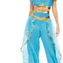 Funna Costume for Women Princess Dress Up Outfit Party Supplies (Adult M (8-10), Blue)