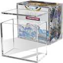 PKMN Booster Box Display Case, Clear Acrylic Protector for Booster Box TCG Trading Card Box | 5mm Thick with Magnetic Lid, UV Blocking & Dust Proof Showcase | Stackable Storage Case