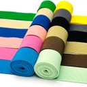 1 Inch Wide Colored Elastic Band for Sewing, Double-Side Knit Elastic Bands for Waistbands, Heavy Stretch Elasticity Elastic for Pants, Skirts & DIY Crafts (12 Color, Total 12 Yards)