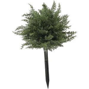 Groovy 28" (70cm) Artificial Cypress Topiary Tree with Ground Spike – UV-Resistant Outdoor Faux Cedar Evergreen Plant for Garden, Porch, Yard, and Patio Decor
