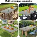 LURKA Rectangle PU Leather Table Cover/Tablecloth with Elastic Fitted Edge  Waterproof, Oil-Proof, Scratch-Resistant, Wipeable Protector for Dining, Kitchen, Outdoor Picnic, Party (Silver, 4FT) (48" x 30" (Rectangular))