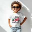 Kids Christmas Shirt  Toddler Boys Girls Holiday Outfit Santa Snowman Gingerbread Tree Gift T-Shirt 2T-8T (White)
