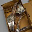 Womens Block Chunky Platform High Heel Sandals  Open Toe Ankle Strap Dress Pump for Wedding, Party, Evening, Prom & Dance (5.5, Golden)