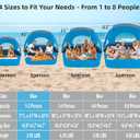 Beach Tent, Portable Sun Shelter for 2 Person with UPF 50+ UV Protection, Easy Setup Waterproof Beach Shade Canopy Cabana for Family Outdoor and Picnics, Fishing with Carrying Bag, Blue, Compact 1-2 Person