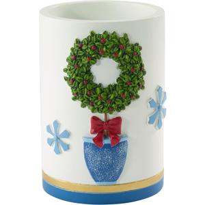 Avanti Linens - Tumbler, Resin Countertop Accessories, Christmas Decorations (Nutcracker Trellis Collection)