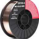 ER70S-6 .035-Inch on 10-Pound Spool Carbon Steel Mig Solid Strong ABS Plastic Spool Welding Wire For All Position Gas Welding (0.035-Inch10 LB)