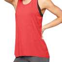 Mippo Workout Tops for Women Yoga Shirts Athletic Tank Gym Clothes Red (Red, S)