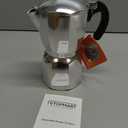 Imusa 6 Cup Stovetop Espresso Maker with Heart Shaped Knob, Silver