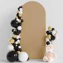 Wokceer 6FT Wedding Arch Cover Spandex Fitted Wedding Arch Stand Covers Round Top Chiara Arch Backdrop Cover for Birthday Party Ceremony Banquet Decoration Khaki (6 FT, Khaki)