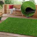 Heyroll Realistic Artificial Turf Grass, 4 FT X 6 FT Artificial Synthetic Fake Grass, 20MM Green Turf Rug Pet Dogs Lawn Mat with Drainage Holes for Indoor Outdoor Patio Garden Landscape/Custom Size (4x6FT)
