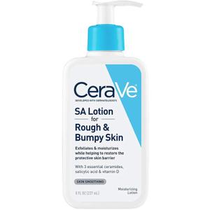 CeraVe SA Lotion for Rough & Bumpy Skin, Vitamin D, Hyaluronic Acid, Lactic Acid & Salicylic Acid Lotion, Fragrance Free & Allergy Tested, 8 Ounce