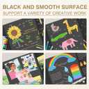 Chell Mini Size Trifold Poster Board, 16" x 24", Small Corrugated Project Boards, Black, 2 Pack