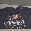 Pretty Flag Heart 1776 2026 July 4th 250th Birthday T-Shirt, XL