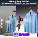Travel Steamer for Clothes, 2-in-1 Steam Iron & Garment Steamer with Fast Heat-Up, 1200W Portable Handheld Clothes Steamer, Large Ceramic Heat Panel Quick Wrinkle Removal for Home/Travel/Hotel