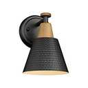 FEMILA Black Wall Sconces, Rustic Industrial Wall Lamps, 1-Light Sconces Wall Lighting with Hammered Metal Shade, Bathroom Vanity Light Fixture for Bedroom Living Room Kitchen,4FG59B BK