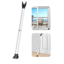 AceMining Upgraded Door Security Bar & Sliding Patio Bar, Heavy Duty Stoppers Adjustable Jammer for Home, Apartment, Travel (1 Pack,White)