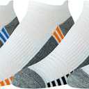 Amazon Essentials Men's Breathable Low Cut Tab Ankle Socks, Performance Zone, Comfortable Cushion Athletic, 6 Pairs