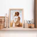 5x7 Picture Frame, OAK Wood Photo Frame with Perspex Glass for Vertical or Horizontal Tabletop Wall Display for Photos, Paintings, Posters, Artwork, Birthday Christmas Gift, Set of 2