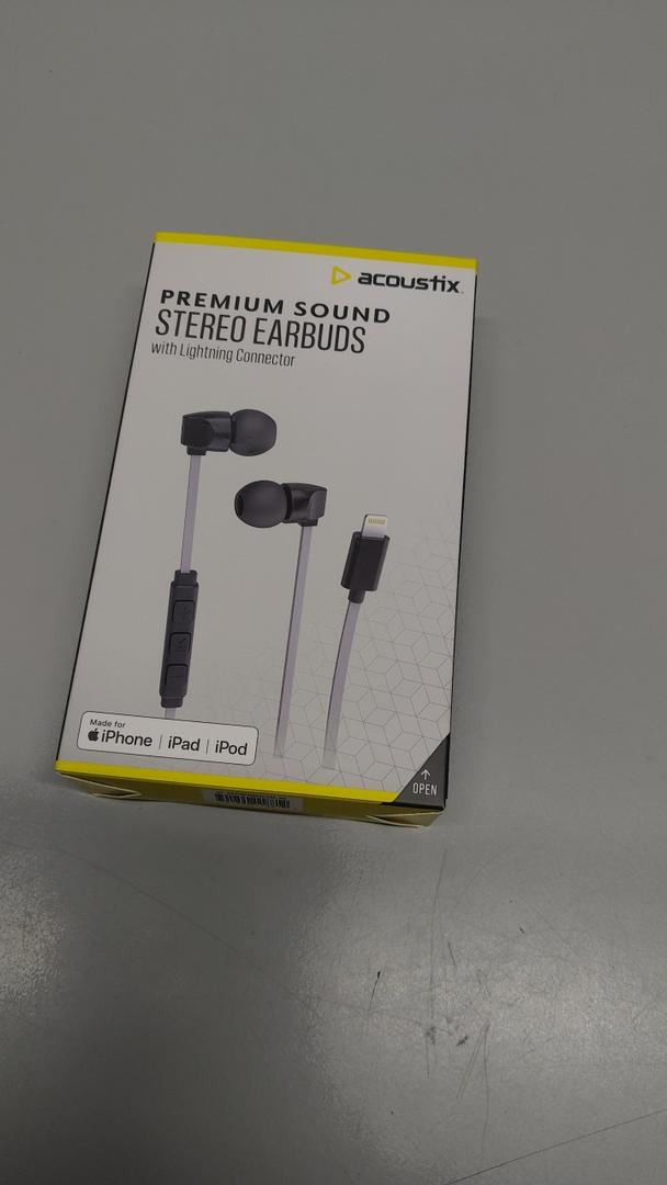 Acoustix. Premium Sound Stereo Earbuds with Lightning Connector.