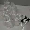 Mumufy Set of 7 Coffee Syrup Dispenser PET Syrup Pump Bottle Black Plastic Container with 27 Labels for Kitchen Restaurant Home Bar Accessories Organization(11.8 oz)