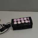 Remington Compact Ceramic Dual Voltage Hot Rollers for Long and Short Hair, Hair Setters, Hair Curlers, 1-1 " Purple/Black, 10 Piece Set