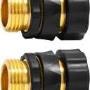 TAROSE Garden Hose Quick Connect Fittings No-Leak Water Hose Quick Connect Fittings Male and Female 3/4 Inch Garden Hose Fitting Quick Connector- 6 Set