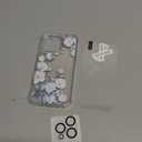 GVIEWIN for iPhone 14 Case Floral, with Screen Protector&Camera Lens Protector, [Non Yellowing] Soft Shockproof Clear Phone Protective Cover for Women, Flower Pattern Design 6.1" (Hibiscus)