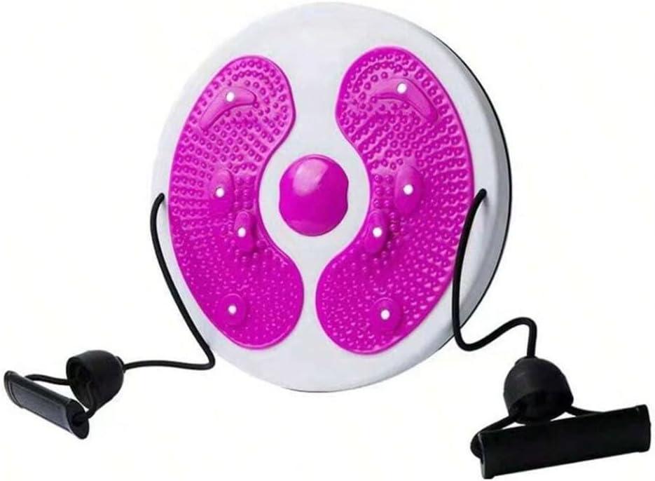 Ab Twist Waist Disc, Adjustable Waist Trainer Twisting Disc with Handles, Waist Slimming Rotating Disc for Waist, Arms, Hips and Thighs with Massage Foot Sole (pink)