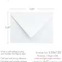 PONATIA 50 PCS/Pack A7 Envelopes, 5.25 x 7.25'' White Envelope, Perfect for 5 x 7 Wedding Invitation Cards, Christmas Gift Cards Envelopes, Acrylic Invitations, Photos