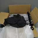 Ground Anchor Screw in, 4 Pack Spiral Trampoline Anchors with Nut and Tool Swing Set Anchors Tent Stakes High Wind Heavy Duty for Sheds, Carports, Mobile Home Black