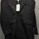 KARL LAGERFELD mens Side Buttons Top Coat (X-Large, Black)