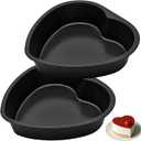 7 Inch Heart Shaped Cake Pans, 2 Pack Heart Cake Tin Baking Molds for Mother's Day, Weddings, Parties, Family and Other Occasions