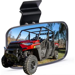 A & UTV PRO Center Rear View Mirror for 2015-2025 Can Am Defender Polaris Ranger XP 1000 570 900 Crew Accessories, Adjustable Convex Center Rearview Mirror