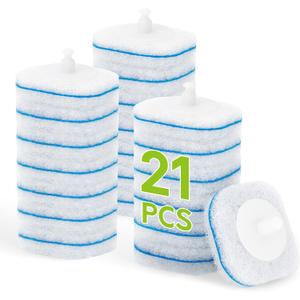 Toilet Bowl Cleaner Wand Refills Compatible with CLOROX, 21 Count Disposable Toilet Brush Refills, Replacement Heads for Toilet Cleaning System (7 Count (Pack of 3))