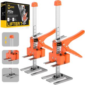 Mtnte Labor Saving Arm Jack Handle 2 Pack,15 in Construction Jack, Wall Tile Locator, Multi-Function Height Adjustment Lifting Device, Door Panel Lifting Cabinet,Raised 10 in,Load 400LBS
