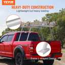 VEVOR Truck Rack with 8 Non-Drilling C-Clamps, 19-34in Adjustable Height Aluminum Ladder Rack for Truck, 800 lbs Capacity Heavy Duty Truck Bed Rack Two-Bar Set for Kayak, Surfboard, Lumber, Ladder
