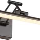 Joossnwell LED Picture Lights for Paintings Dimmable 15.5 Inch Long Hard-Wired Art Lights for Paintings Black Gallery Light with Adjustable Swing Arm Artwork Display Lamps 7W 3000K Warm White